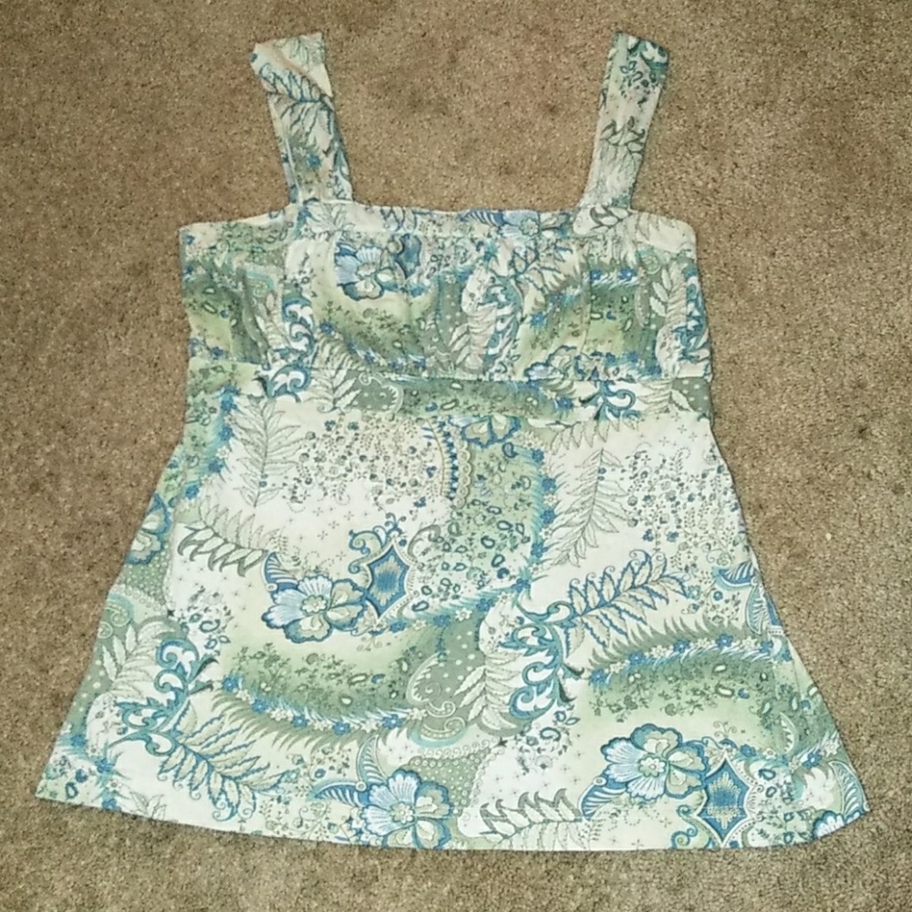 Zoey beth blue snd green floral print
